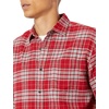 Amazon Essentials Men’s Regular Fit Long-Sleeve Flannel Shirt, Soft Brushed Cotton, Lightweight yet Warm(Grey Red Plaid)