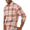 Amazon Essentials Men’s Regular Fit Long-Sleeve Flannel Shirt, Soft Brushed Cotton, Lightweight yet Warm(Mauve Rust Plaid)