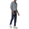 Amazon Essentials Men’s Regular Fit Long-Sleeve Flannel Shirt, Soft Brushed Cotton, Lightweight yet Warm(Navy Plaid)