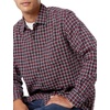 Amazon Essentials Men’s Regular Fit Long-Sleeve Flannel Shirt, Soft Brushed Cotton, Lightweight yet Warm(Navy Red Plaid)