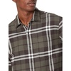 Amazon Essentials Men’s Regular Fit Long-Sleeve Flannel Shirt, Soft Brushed Cotton, Lightweight yet Warm(Olive Plaid)