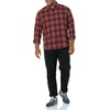 Amazon Essentials Men’s Regular Fit Long-Sleeve Flannel Shirt, Soft Brushed Cotton, Lightweight yet Warm(Plum Plaid)