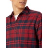 Amazon Essentials Men’s Regular Fit Long-Sleeve Flannel Shirt, Soft Brushed Cotton, Lightweight yet Warm(Red Plaid)