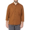 Amazon Essentials Men’s Regular Fit Long-Sleeve Flannel Shirt, Soft Brushed Cotton, Lightweight yet Warm(Toffee Brown)