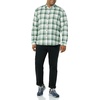 Amazon Essentials Men’s Regular Fit Long-Sleeve Flannel Shirt, Soft Brushed Cotton, Lightweight yet Warm(White Plaid)