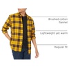 Amazon Essentials Men’s Regular Fit Long-Sleeve Flannel Shirt, Soft Brushed Cotton, Lightweight yet Warm(Yellow Plaid)