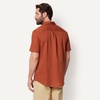 Amazon Essentials Men’s Regular Fit Short Sleeve Linen Shirt(Brick Red)
