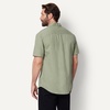 Amazon Essentials Men’s Regular Fit Short Sleeve Linen Shirt(Dark Sage Green)