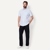 Amazon Essentials Men’s Regular Fit Short Sleeve Linen Shirt(Light Blue)