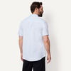 Amazon Essentials Men’s Regular Fit Short Sleeve Linen Shirt(Light Blue)