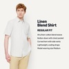 Amazon Essentials Men’s Regular Fit Short Sleeve Linen Shirt(Light Grey)