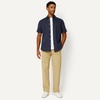 Amazon Essentials Men’s Regular Fit Short Sleeve Linen Shirt(Navy)