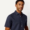 Amazon Essentials Men’s Regular Fit Short Sleeve Linen Shirt(Navy)