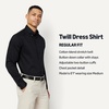 Amazon Essentials Men’s Regular Fit Stretch Wrinkle Free Button Down Collar Dress Shirt(Black)