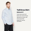Amazon Essentials Men’s Regular Fit Stretch Wrinkle Free Button Down Collar Dress Shirt(Light Blue)