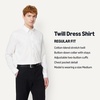 Amazon Essentials Men’s Regular Fit Stretch Wrinkle Free Button Down Collar Dress Shirt(White)