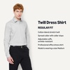Amazon Essentials Men’s Regular Fit Stretch Wrinkle Free Spread Collar Dress Shirt(Grey)