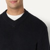 Amazon Essentials Men’s Regular-Fit Cotton Blend V-Neck Sweater(Black)