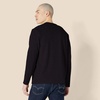 Amazon Essentials Men’s Regular-Fit Crewneck Long-Sleeve T-Shirt, Casual Cotton Jersey(Black)
