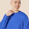 Amazon Essentials Men’s Regular-Fit Crewneck Long-Sleeve T-Shirt, Casual Cotton Jersey(Bright Blue)