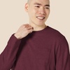 Amazon Essentials Men’s Regular-Fit Crewneck Long-Sleeve T-Shirt, Casual Cotton Jersey(Burgundy)