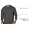Amazon Essentials Men’s Regular-Fit Crewneck Long-Sleeve T-Shirt, Casual Cotton Jersey(Charcoal Heather)