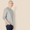 Amazon Essentials Men’s Regular-Fit Crewneck Long-Sleeve T-Shirt, Casual Cotton Jersey(Light Grey Heather)