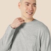 Amazon Essentials Men’s Regular-Fit Crewneck Long-Sleeve T-Shirt, Casual Cotton Jersey(Light Grey Heather)