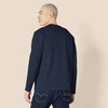 Amazon Essentials Men’s Regular-Fit Crewneck Long-Sleeve T-Shirt, Casual Cotton Jersey(Navy)