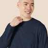 Amazon Essentials Men’s Regular-Fit Crewneck Long-Sleeve T-Shirt, Casual Cotton Jersey(Navy)