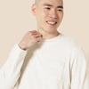 Amazon Essentials Men’s Regular-Fit Crewneck Long-Sleeve T-Shirt, Casual Cotton Jersey(Oatmeal Heather)