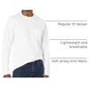 Amazon Essentials Men’s Regular-Fit Crewneck Long-Sleeve T-Shirt, Casual Cotton Jersey(White)