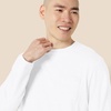 Amazon Essentials Men’s Regular-Fit Crewneck Long-Sleeve T-Shirt, Casual Cotton Jersey(White)