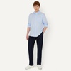 Amazon Essentials Men’s Regular-Fit Long Sleeve Linen Blend Shirt(Light Blue)