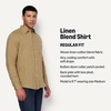 Amazon Essentials Men’s Regular-Fit Long Sleeve Linen Blend Shirt(Mushroom Brown)