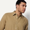 Amazon Essentials Men’s Regular-Fit Long Sleeve Linen Blend Shirt(Mushroom Brown)