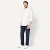 Amazon Essentials Men’s Regular-Fit Long Sleeve Linen Blend Shirt(White)