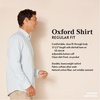 Amazon Essentials Men’s Regular-Fit Long Sleeve Oxford Shirt, 100% Cotton(Blue)