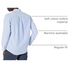 Amazon Essentials Men’s Regular-Fit Long Sleeve Oxford Shirt, 100% Cotton(Blue)