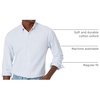 Amazon Essentials Men’s Regular-Fit Long Sleeve Oxford Shirt, 100% Cotton(Blue Stripe)
