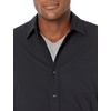 Amazon Essentials Men’s Regular-Fit Long-Sleeve Casual Poplin Shirt, Button Front, Business Casual, Collared(Black)