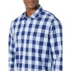 Amazon Essentials Men’s Regular-Fit Long-Sleeve Casual Poplin Shirt, Button Front, Business Casual, Collared(Blue Buffalo Check)