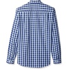 Amazon Essentials Men’s Regular-Fit Long-Sleeve Casual Poplin Shirt, Button Front, Business Casual, Collared(Blue Plaid/Red)