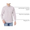 Amazon Essentials Men’s Regular-Fit Long-Sleeve Casual Poplin Shirt, Button Front, Business Casual, Collared(Blue Red White Check Plaid)