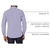 Amazon Essentials Men’s Regular-Fit Long-Sleeve Casual Poplin Shirt, Button Front, Business Casual, Collared(Blue/Purple Gingham)
