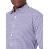 Amazon Essentials Men’s Regular-Fit Long-Sleeve Casual Poplin Shirt, Button Front, Business Casual, Collared(Blue/Purple Gingham)