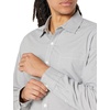 Amazon Essentials Men’s Regular-Fit Long-Sleeve Casual Poplin Shirt, Button Front, Business Casual, Collared(Grey Gingham)