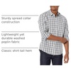 Amazon Essentials Men’s Regular-Fit Long-Sleeve Casual Poplin Shirt, Button Front, Business Casual, Collared(Grey Plaid)