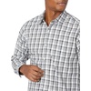 Amazon Essentials Men’s Regular-Fit Long-Sleeve Casual Poplin Shirt, Button Front, Business Casual, Collared(Grey Plaid)
