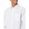 Amazon Essentials Men’s Regular-Fit Long-Sleeve Casual Poplin Shirt, Button Front, Business Casual, Collared(Lavender White Vertical Stripe)